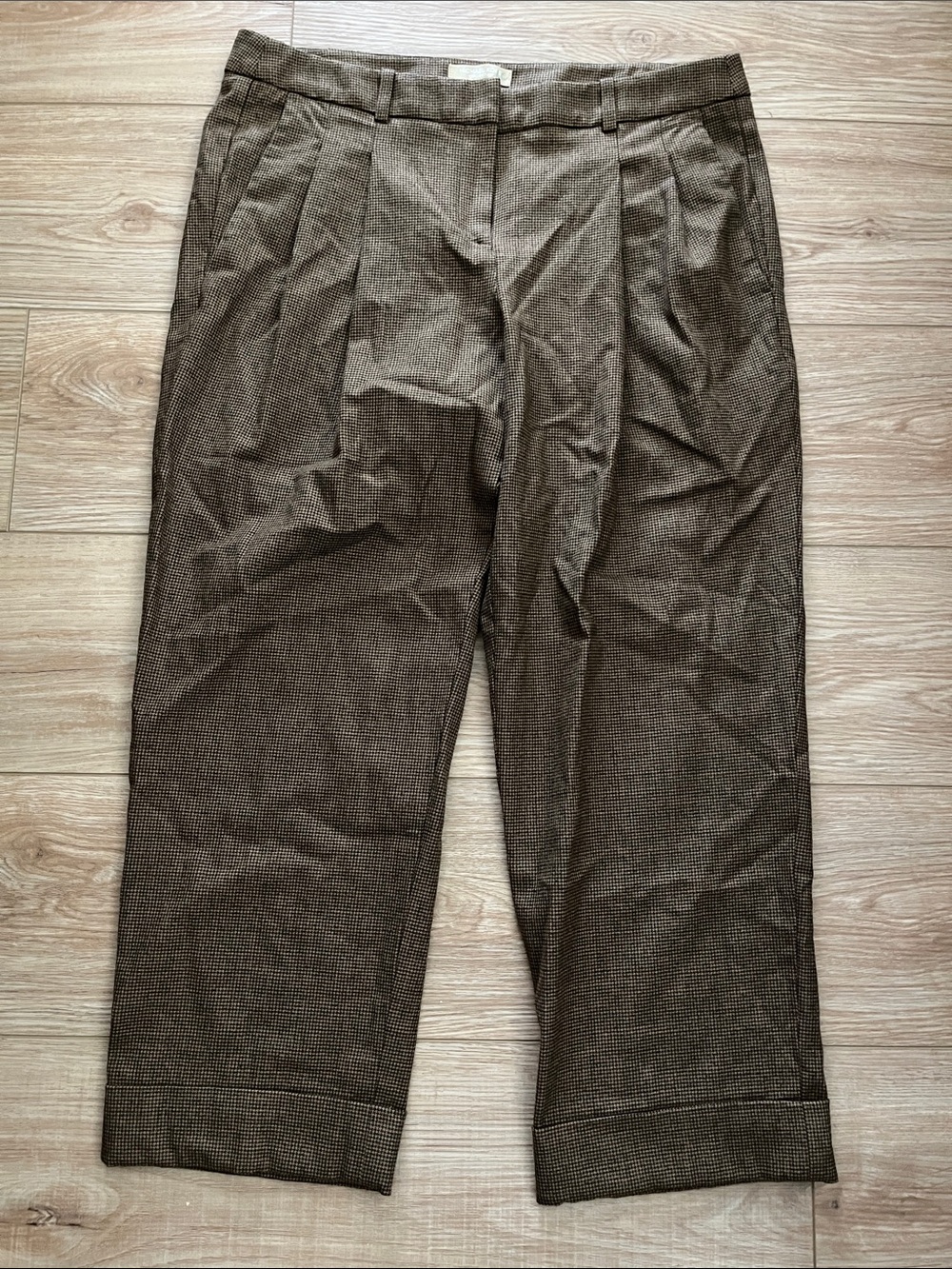 Vintage Y2K Michael Kors Collection houndstooth cropped trousers